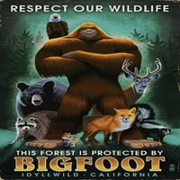 Idyllwild, Kalifornija, poštujte našu divlje životinju, Bigfoot