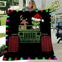 Zeleni božićni babe pokrivač je pogodan za sofe, sofe i krevete, super meke deke i tople deke, udobne,