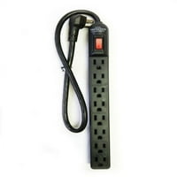 AVBCABLE LTS-8S Outlet Power Strip, crna