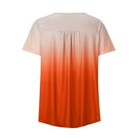 Plus size Ljetna odjeća Ženski ljetni vrhovi sakrij trbušni tunic kratki rukav majice Ljeto Slatka Henley