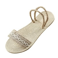 Daznico papuče za žene proljeće i ljetne casual ženske sandale ravne flop flops plaže cipele sive 7.5