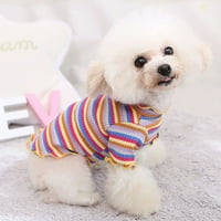 Kućni ljubimci odjeća Puppy Vest Majica Majica Slatka Rainbow Pidžamas Cat Winter