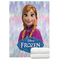 Crtane smrznute djevojke fleece pokrivač veličine lagana super mekani ugodan luksuzni krevet