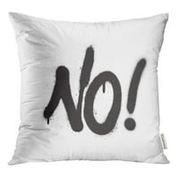 Grafitti Nema riječi grafiti u crnoj boji na bijelom bacanju jastučnicu za jastuk