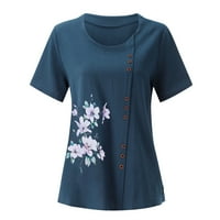 Košulje za vježbanje za žene prozračne labave pulover majice za žene nebesko plavo l