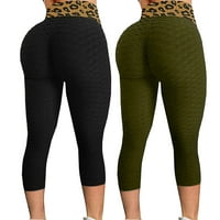 Joga hlače za žene sa džepovima Žene Trendy Print Yoga hlače plus veličina casual visoke struke Sportske