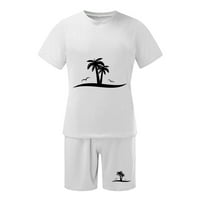 Muška odjeća kratki rukav sa džepovima T košulja Fit Sportske klasične hlače Ispisano plaža Streetweward