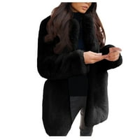 Miayilima kaputi za žene prekrivač kaput debeli topli kaput žene zimske reverske solid jakne Outercoat