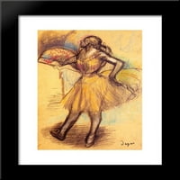Plesač sa ventilatorom uokvirenim umjetničkim otiskom Edgara Degas