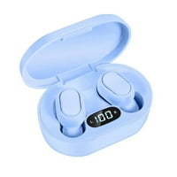 PRINXY E7S Binaural bežični Bluetooth5. Slušalice za igranje s zaslonom baterije u uho Mini tipom makaronske boje slušalice bijele boje