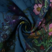 Scyoekwg dugim rukavima za žene za žene Jesen modni slobodni komfektivni majica u obliku rublja uzorak tiskani lagani dugi rukavi Jesen Tunic Tops Fashion Tamno plavi XXL