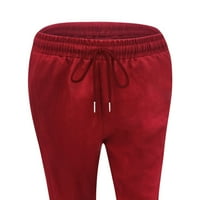 Yoga ljetne hlače Trendne obične hlače u boji seksi ravne pantalone za noge Elegantne s elastičnim hlačama