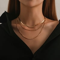 Ayyufe lanac klavikula izvršava tri sloja stilizirane pretjerane ogrlice od geometrijske choker-a