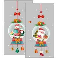 Santa Claus naljepnice Božićno staklo prozor Clings zidne naljepnice za kućnu trgovinu