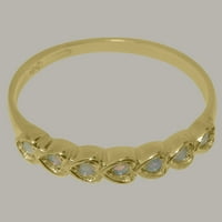 Britanci napravio 14k žuto zlato prirodno opal ženski vječni prsten - Opcije veličine - veličine 7