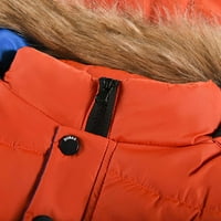 Loopsun dugih rukava sa kapuljačom i jakne za duginu Toddler Baby Boys Slatka moda Solidna boja Zimska