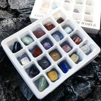 Božićni privesni kalendar mini prirodni kristalni agat kameni stijeni Minerali Fosili za djecu Poučavanje geologije Entuzijasts Rock Collection Poklon