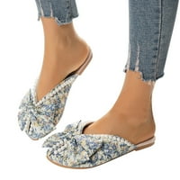 Ženske cipele ravne sandale Ljeto Boho Rhinestone haljina cipele Udobne otvorene nožne peserne sandale