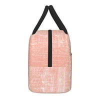 Prijenosna vodootporna izolirana torba za ručak, ružičasta teksturirana pozadina za ponovnu torba za ponovno zaplata za piknik za piknik za odrasle tinejdžere