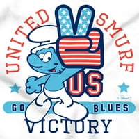 United Smurf Americana Varsity dugih rukava majica za muškarce žene Brisco brendovi L