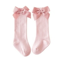 Ketyyh-Chn Baby Girls Socks Baby Girls Tube Socks Slatke pletene čarape Ruffled Toddler Čarape Pink,