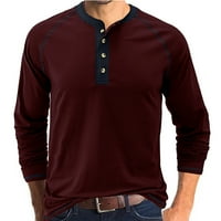 Pulover džemperi za muškarce sa džepovima Muški pulover Dugme Dugi rukavi košulja na dnu Okrugli vrat