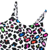 TODDLER Ljetne djevojke bez rukava Šarene leopard print ruffles kupaći kostimi kupaći kostim bikini