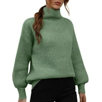 Pola patentnih džempera žena muški džemper žene Čvrsti krošnik Splice dugi rukav duks duks pulover puff