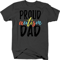 Ponosan autizam tata svjesnost Obiteljskog oca majica za velike muškarce 3xl tamno siva