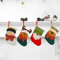 Božićne čarape za božićne ukrase plišane rezinder božićne čarape kamin Viseće čarape Božićni pokloni