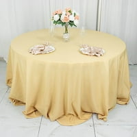 Balsacircle 132 Okrugli premium poliesterski stolnjak za venčani stol posteljina šampanjca