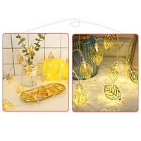 Popvcly Gold listovi žica, 9,8ft svjetla, vjenčani božićni rođendan kuća dvorište ukrasno LED svjetla, toplo bijela