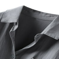 Prednjeg skraćenih tuničara dugih rukava za ženske gumne u boji majice bluza