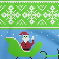 Onuone viskoza šifon svijetlo zelena tkanina Sretan božićni šivati ​​zanatske projekte Tkanini otisci