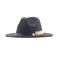 Miayilima Womens Classic Wideppy Panama Hat Buckle od vune Fedora šešir