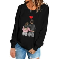 njshnmn plus ženski pulover vrhove posade izrez dugih rukava Basični bluza vrhova udobnih majica