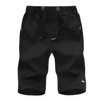 Muški ljetni slobodno vrijeme Sport Pet-Cent pantalone Pamučne kasene Plaže Kratke hlače Black XL