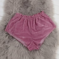 Penskaiy ženske baršunaste seksi pjevanja pidžamas bowknot kratke hlače za žene xxxl ružičasta na klirensu