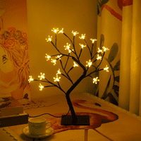 Cvijet trešnje Bonsai Stylt Tree Lamp sa LED tople bijelom bajkom, stabilna kvadratna metalna baza, svjetla božićnih drva