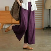 Ljetne pantalone na žensku hlače plus veličine zasebne hlače za žene Ležerne ljetne elastične viseće