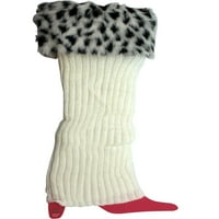 Pleteni skandinavjski stil nogu toplije sa Cheetah Spot Fau Furf