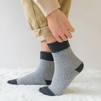 Muškarci Nejasne čarape Zimske koralne čarape Srednja slatka kućna čvrsta čarapa casual čarape