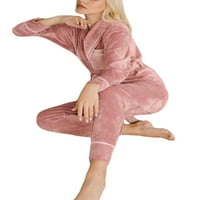 Luxplum dame robe revel pidžamas set dugih rukava noćne mačke lagana noćna odjeća spavaonica ružičasta