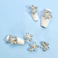 Kripyery Umjetni ukrasi za nokte Shining Leptir Oblik Exquisite DIY Nail Art Legura 3D Leptir Umjetni
