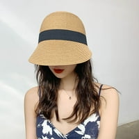 CXDA slamna šešir svestrana podesiva tkanje slamke Proširene okrugle obrub Beach Hat Photo rekviziti