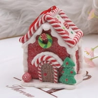 Božićni kućni privjesak na privjesku, 3D Xmas Gingerbread House Ornament za za za Xmas Tree Kamin Ograda