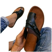Mchoice Womens Flats Cipele Solid Boja Ljeto Flip Flops Ravne sandale Udobne klizanje Jedine dame Ljeto