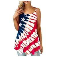 Ženska zvijezda i prugasta američka zastava zastava Dan za zastavu Spremnik za blubu za bluzu Vintage