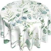 Drvo zeleni cvjetni list za višekratni stolnjak za višekratnu platnu stolnjak za okrugle stolove Tkanina Vodootporna kuhinja sa perima