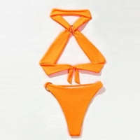 Spućajući tankini za žene, axxd bralette okupljeni seksi solidna boja za ledeni bez boju, kupaći kostimi za novi dolazak narančasta 4